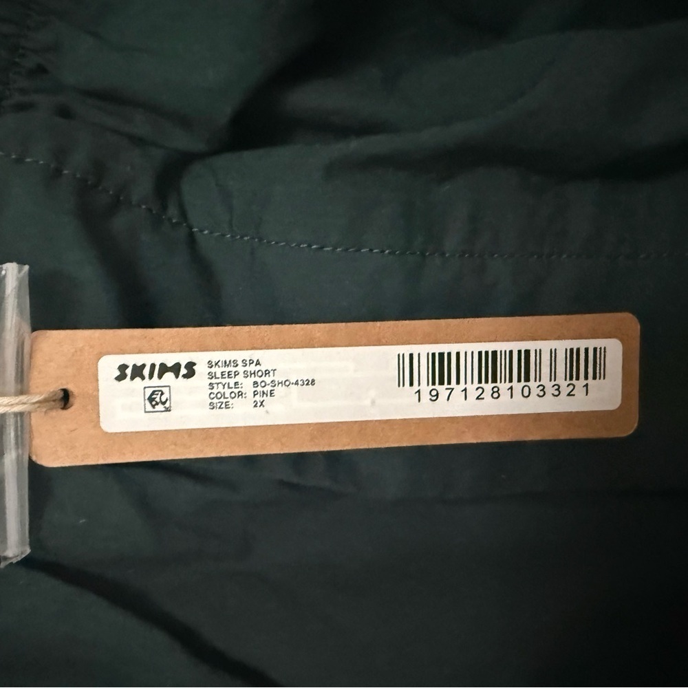 NWT- Skims Cotton pine Green Sleep Short -2x - Picture 4 of 4